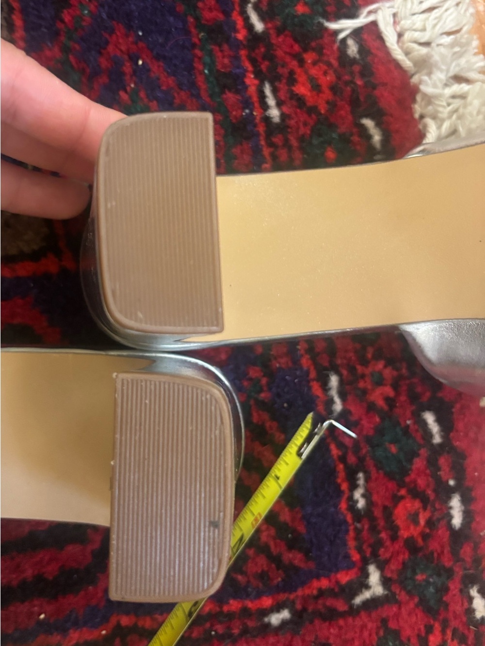 Primark Metallic Silver Mules - Picture 2 of 3